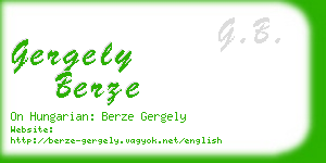 gergely berze business card